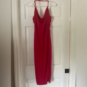Chic Scarlet Midi Dress